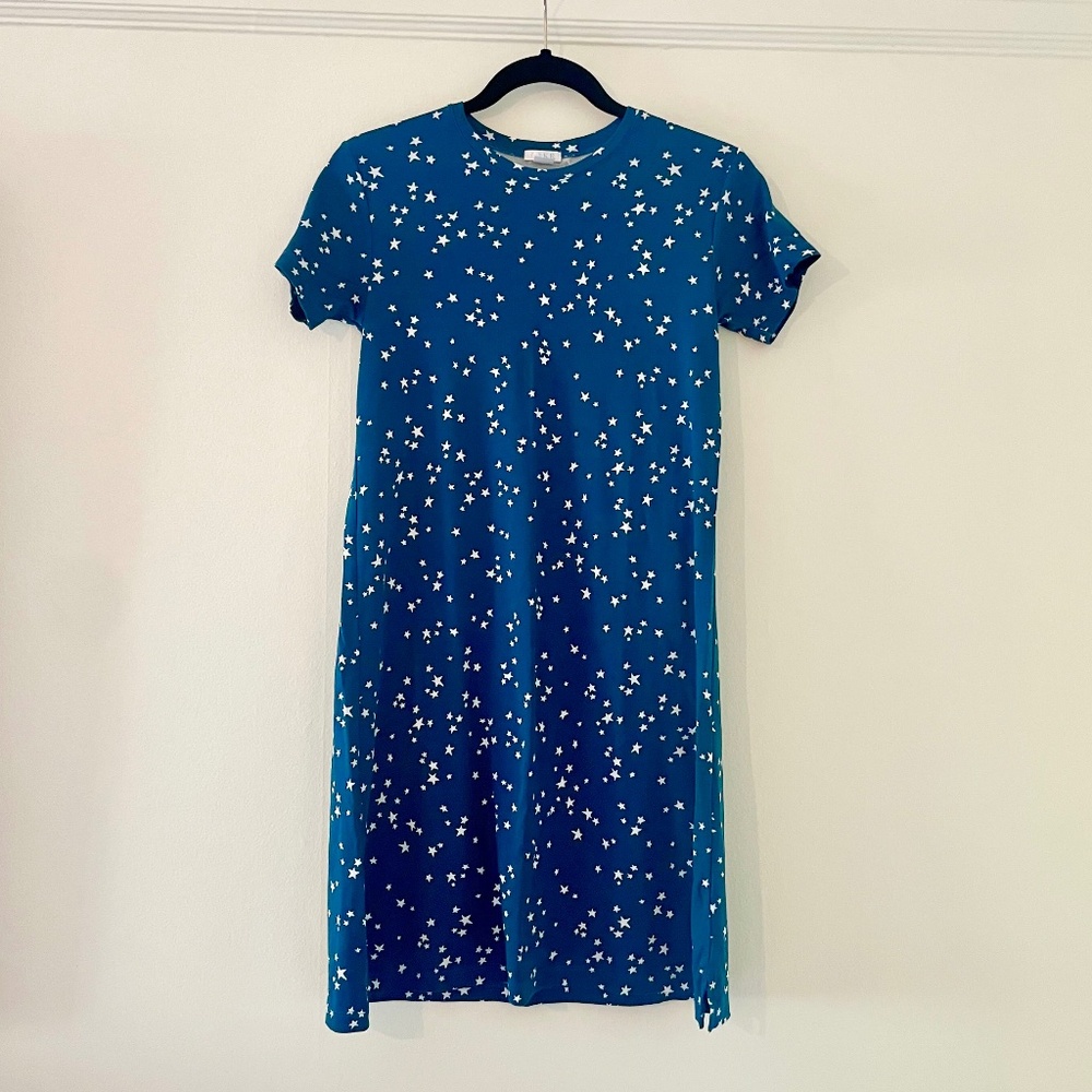 Like New - LAKE Pajamas Pima Crew Nightgown in Midnight Star - Women's XXS